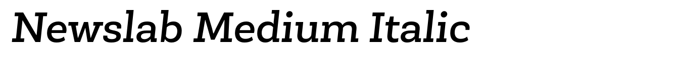 Newslab Medium Italic